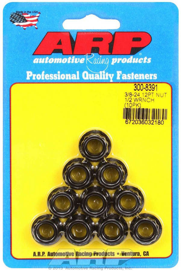 Auto Racing Products 300-8391 3/8-24 12pt. Nuts (10) Auto Racing Products 300-8391