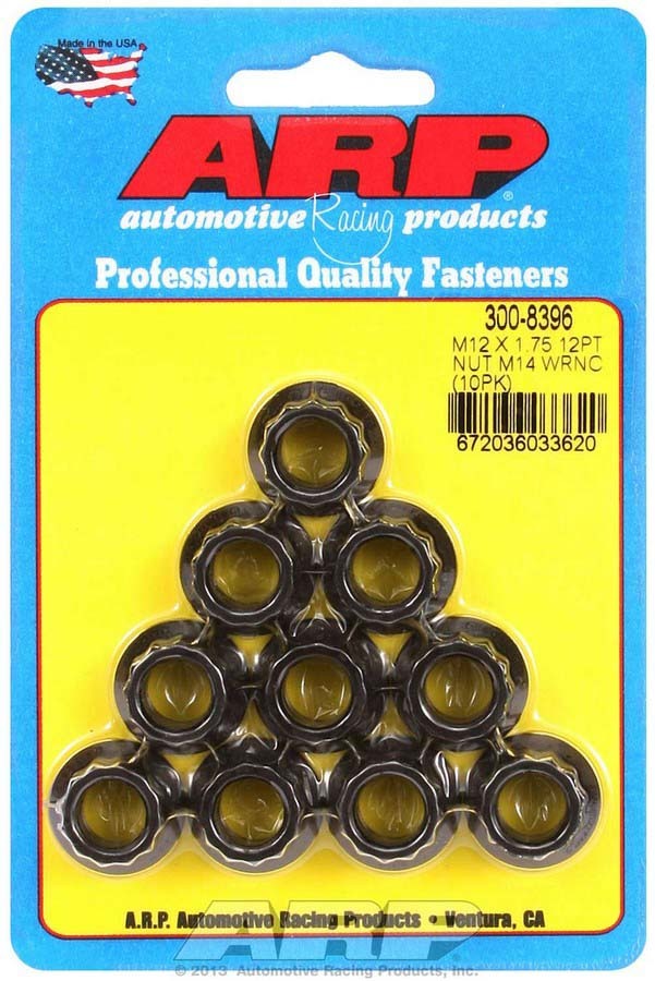 Auto Racing Products 300-8396 12mm x 1.75 12pt. Nuts (10) Auto Racing Products 300-8396