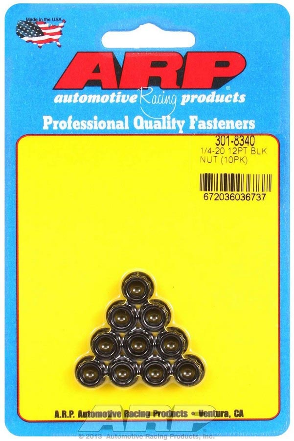 Auto Racing Products 301-8340 1/4-20 12pt. Nuts (10) Auto Racing Products 301-8340