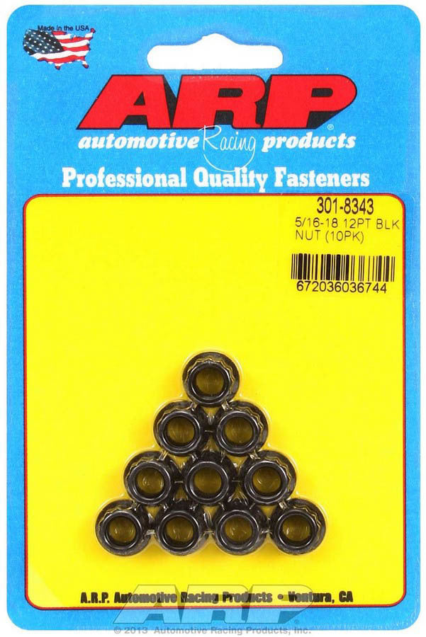 Auto Racing Products 301-8343 5/16-18 12pt. Nuts (10) Auto Racing Products 301-8343