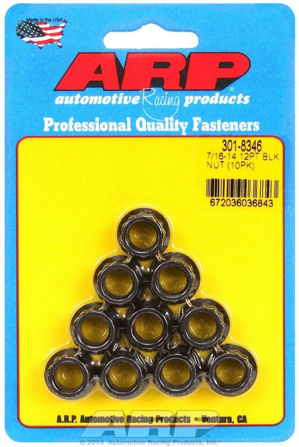 Auto Racing Products 301-8346 7/16-14 12pt. Nuts (10) Auto Racing Products 301-8346