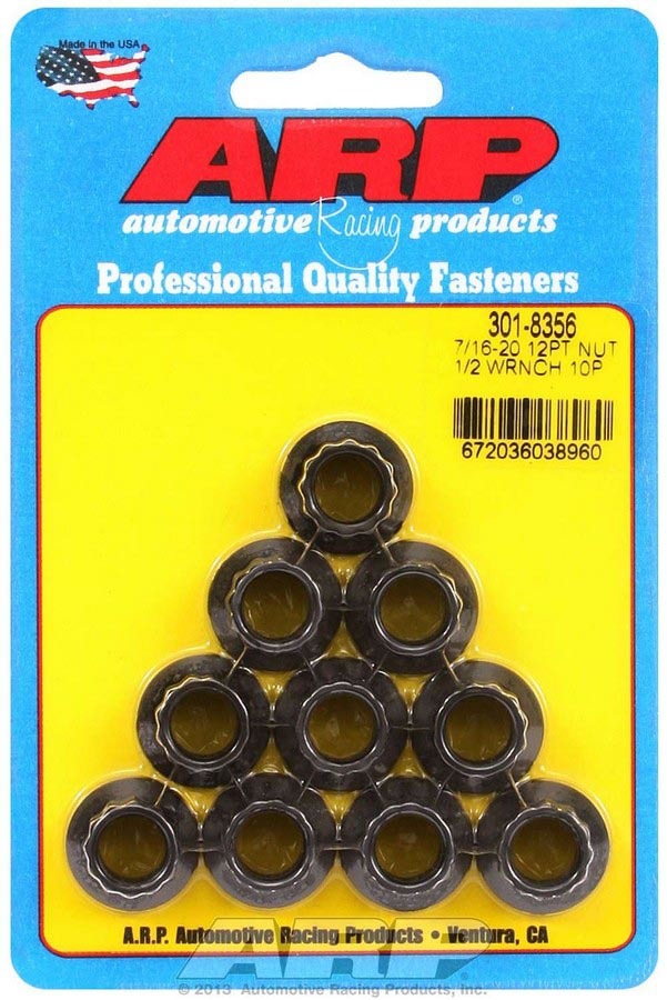 Auto Racing Products 301-8356 7/16-20 12pt Nuts (10pk) Auto Racing Products 301-8356