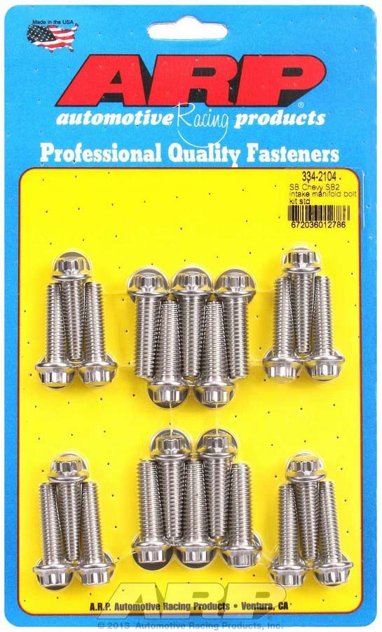Auto Racing Products 334-2104 SBC SB2 Intake Manifold Bolt Kit Auto Racing Products 334-2104