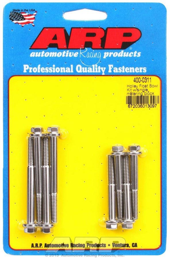 Auto Racing Products 400-0311 Holley Float Bowl Bolt Kit Auto Racing Products 400-0311