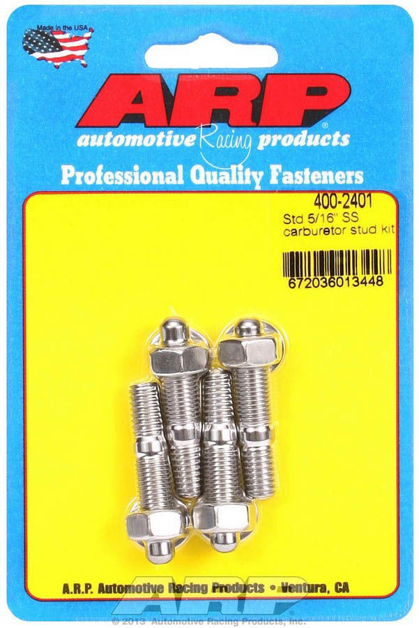 Auto Racing Products 400-2401 S/S Carburetor Stud Kit 5/16in x  1.700in OAL Auto Racing Products 400-2401