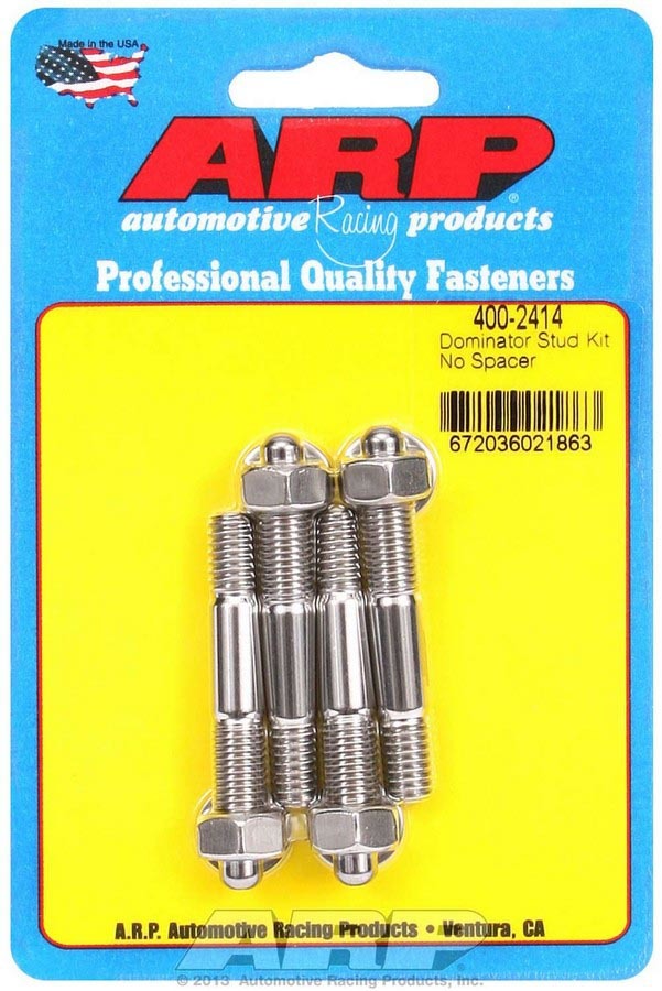 Auto Racing Products 400-2414 S/S Carburetor Stud Kit 5/16in x  2.225in OAL Auto Racing Products 400-2414