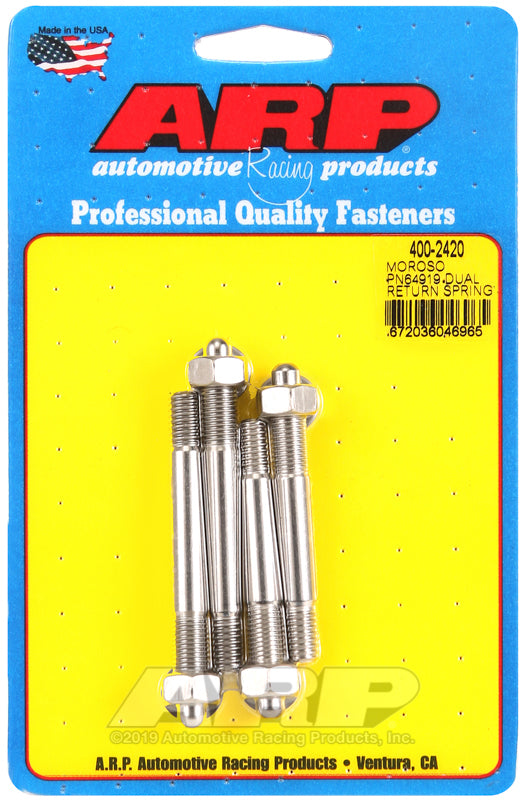 Auto Racing Products 400-2420 SS Carb Studs Use w/1in Spacer Auto Racing Products 400-2420