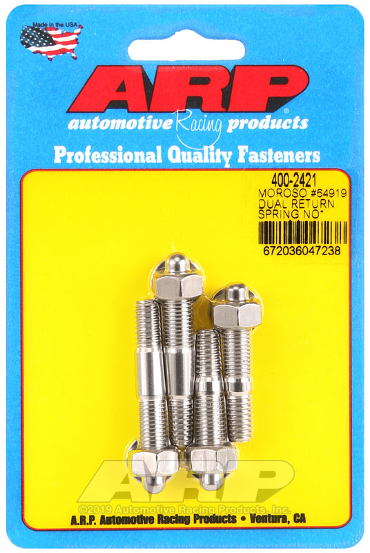 Auto Racing Products 400-2421 SS Carb Studs No Spacer Plate Auto Racing Products 400-2421