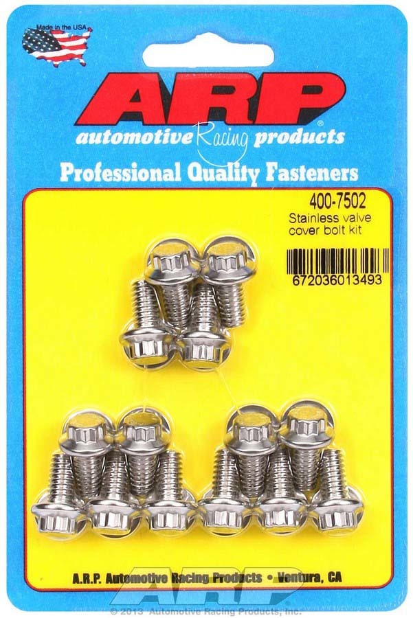Auto Racing Products 400-7502 S/S Valve Cover Bolt Kit 1/4in- 20 12pt. (14) Auto Racing Products 400-7502