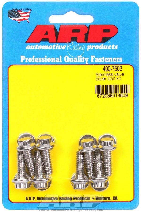 Auto Racing Products 400-7503 S/S Valve Cover Bolt Kit 1/4in- 20 12pt. (8) Auto Racing Products 400-7503
