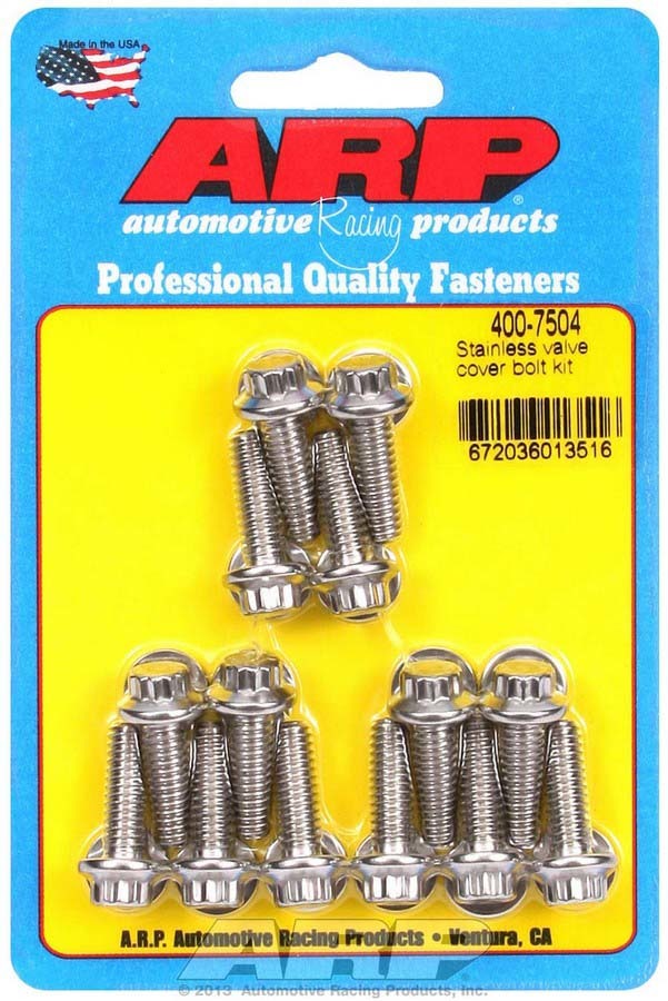 Auto Racing Products 400-7504 S/S Valve Cover Bolt Kit 1/4in- 20 12pt. (14) Auto Racing Products 400-7504