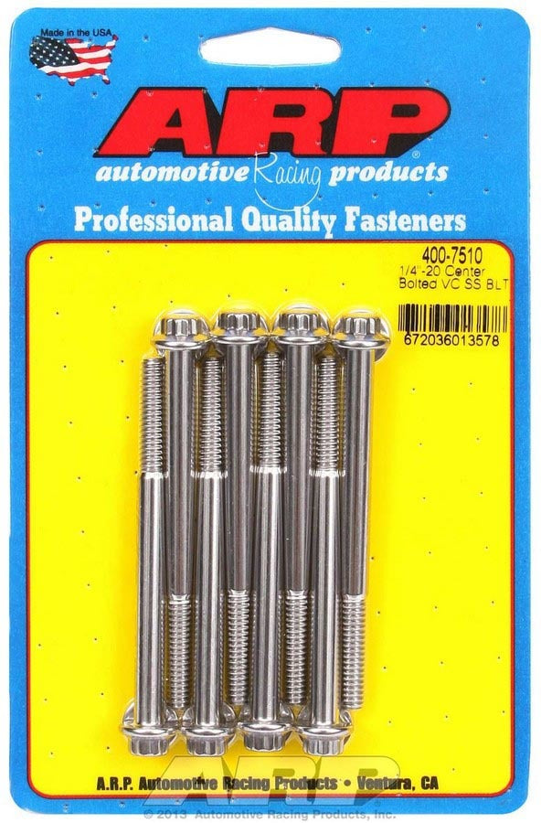 Auto Racing Products 400-7510 S/S Valve Cover Bolt Kit 1/4in-20 12pt. (8) Auto Racing Products 400-7510