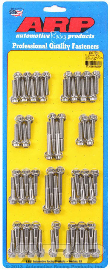 Auto Racing Products 400-7533 Valve Cover Bolt Kit 12pt GM Duramax 6.6L Auto Racing Products 400-7533