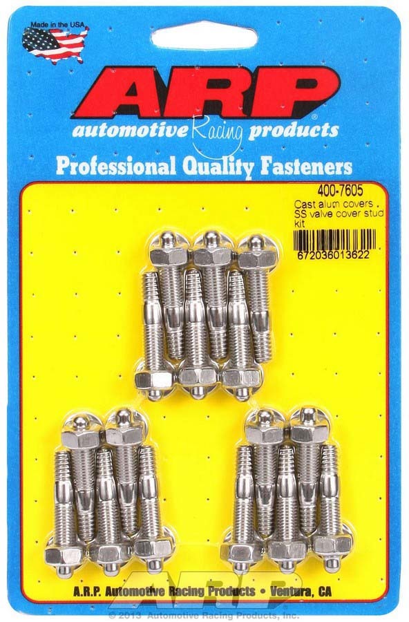 Auto Racing Products 400-7605 S/S Valve Cover Stud Kit 6pt. (16) Auto Racing Products 400-7605