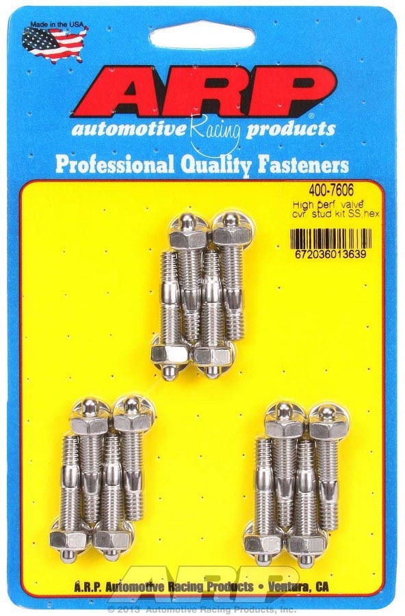 Auto Racing Products 400-7606 S/S Valve Cover Stud Kit 6pt. (12) Auto Racing Products 400-7606