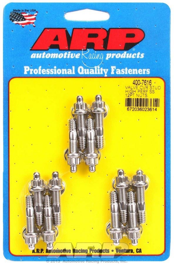Auto Racing Products 400-7616 S/S Valve Cover Stud Kit 12pt. (12) Auto Racing Products 400-7616