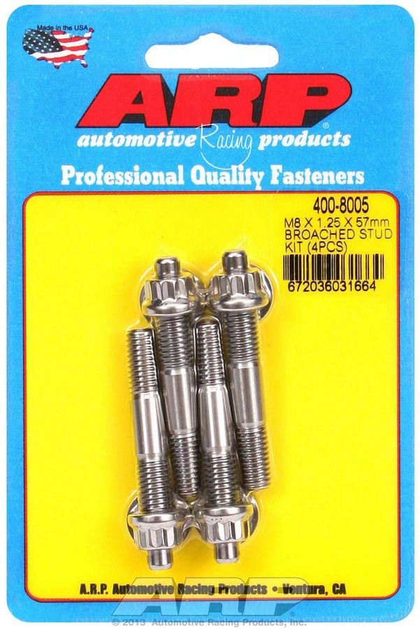 Auto Racing Products 400-8005 S/S Stud Kit - (4) M8 x 1.25in x  57mm Auto Racing Products 400-8005