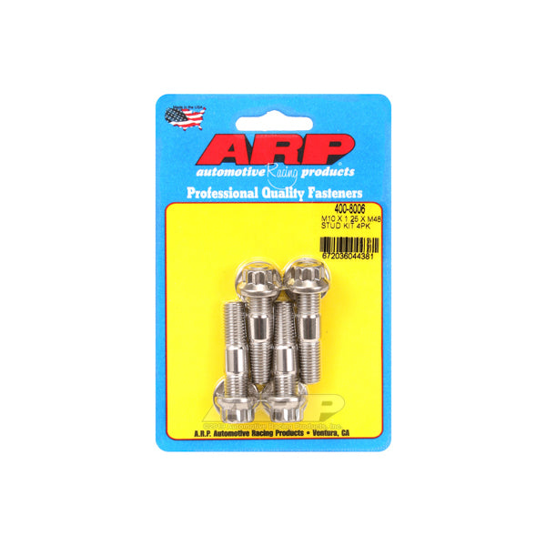 Auto Racing Products 400-8006 Stud Kit - Broached 4pk 10mm x 1.25 x 48mm Auto Racing Products 400-8006