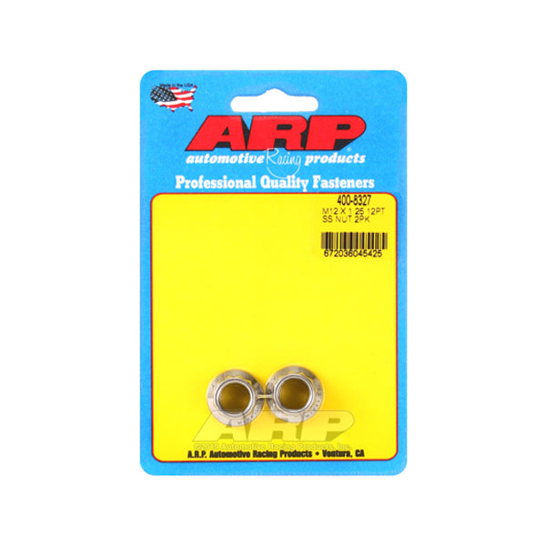 Auto Racing Products 400-8327 12mm X 1.25 S/S Nut Kit 12pt 2pk Auto Racing Products 400-8327