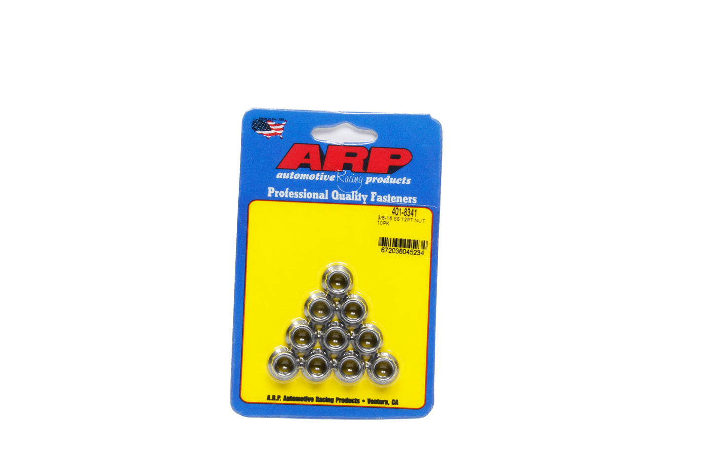 Auto Racing Products 401-8341 3/8-16 SS 12pt Nut Kit 10pk Auto Racing Products 401-8341