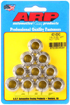 Auto Racing Products 401-8342 1/2-13 SS 12pt Nut Kit 10pk Auto Racing Products 401-8342