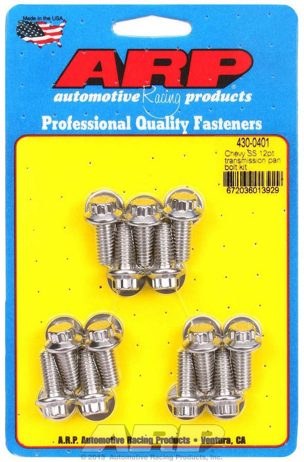 Auto Racing Products 430-0401 S/S Trany Pan Bolt Kit 12pt. Auto Racing Products 430-0401
