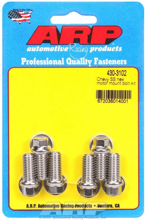 Auto Racing Products 430-3102 Chevy S/S Motor Mount to Block Bolt Kit - 6pt. Auto Racing Products 430-3102