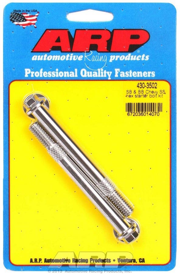 Auto Racing Products 430-3502 S/S Starter Bolt Kit 6pt. Auto Racing Products 430-3502