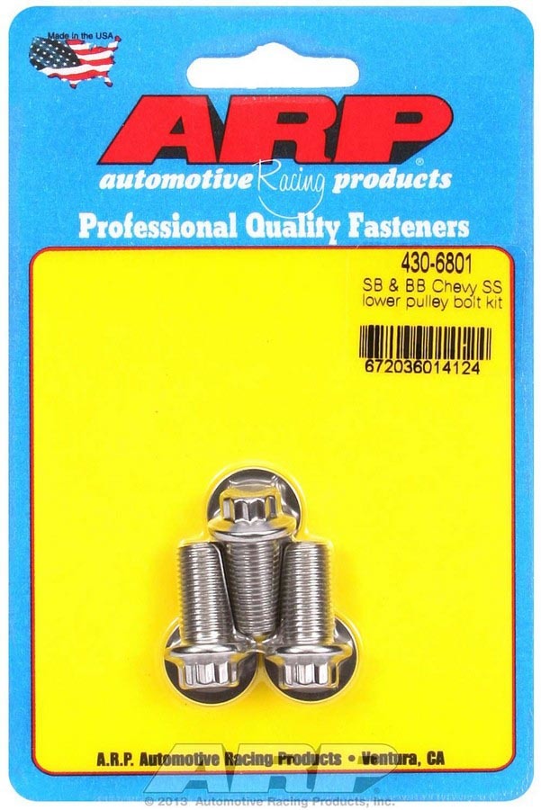Auto Racing Products 430-6801 Chevy S/S Lower Pulley Bolt Kit Auto Racing Products 430-6801