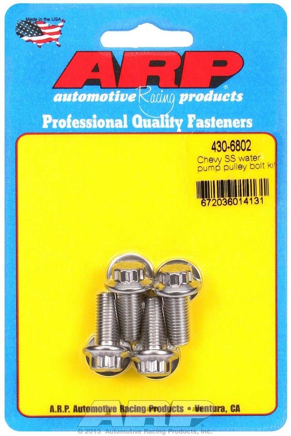Auto Racing Products 430-6802 Chevy S/S W/P Pulley Bolt Kit Auto Racing Products 430-6802