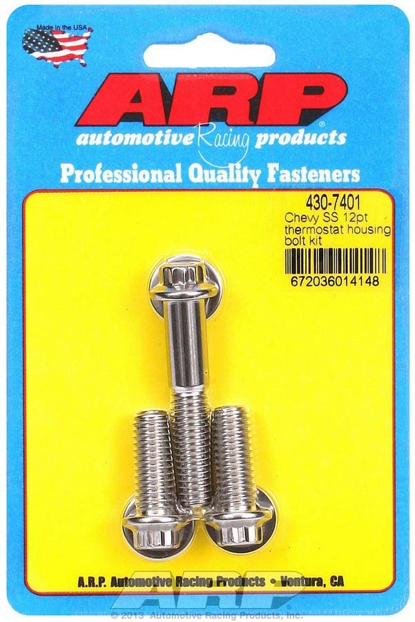 Auto Racing Products 430-7401 Chevy S/S Thermostat Housing Bolt Kit 12pt. Auto Racing Products 430-7401