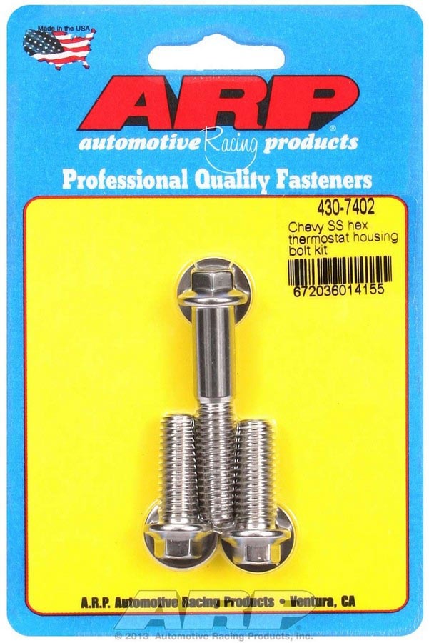 Auto Racing Products 430-7402 Chevy S/S Thermostat Housing Bolt Kit 6pt. Auto Racing Products 430-7402