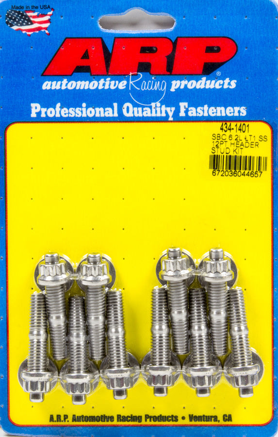 Auto Racing Products 434-1401 Header Bolt Kit - GM LT1 6.2L 12pt S/S Auto Racing Products 434-1401