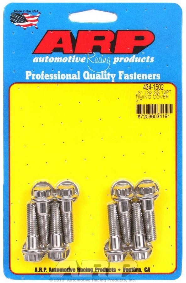 Auto Racing Products 434-1502 S/S Timing Cover Bolt Kit - 12pt. LS1/LS2 Auto Racing Products 434-1502