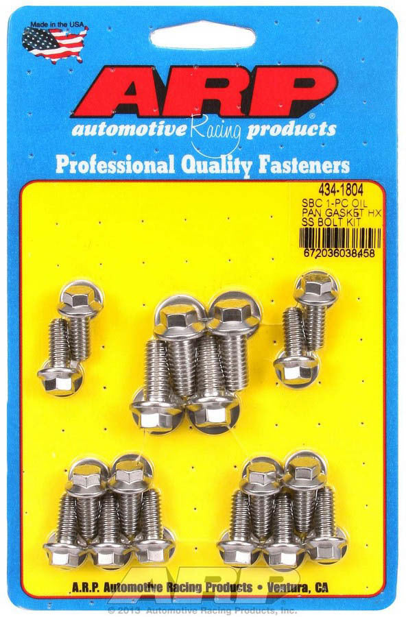 Auto Racing Products 434-1804 SBC S/S Oil Pan Bolt Kit Auto Racing Products 434-1804