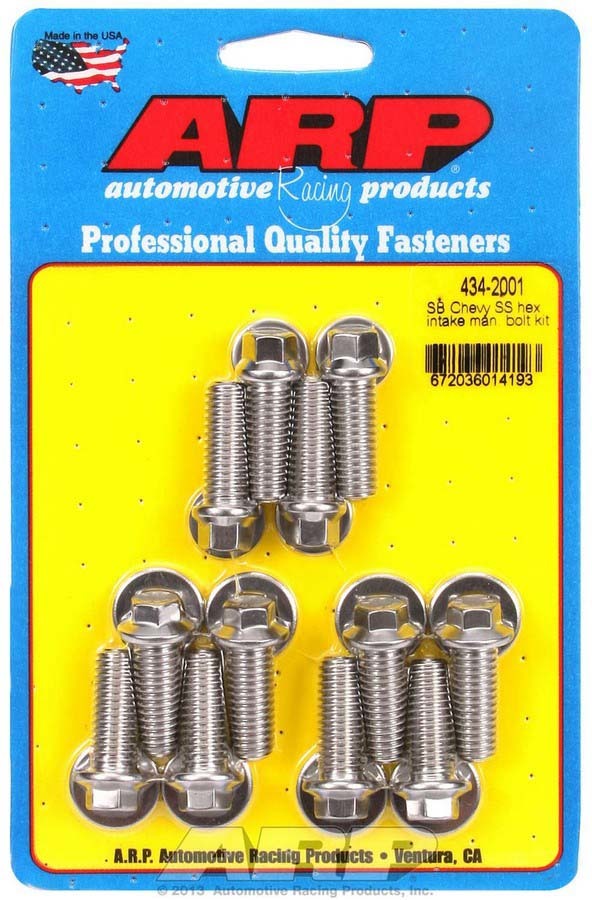 Auto Racing Products 434-2001 SBC S/S Intake Bolt Kit 6pt. Auto Racing Products 434-2001