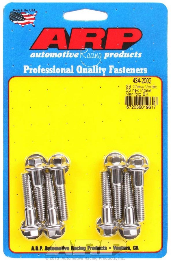 Auto Racing Products 434-2002 SBC S/S Intake Bolt Kit 6pt. Auto Racing Products 434-2002