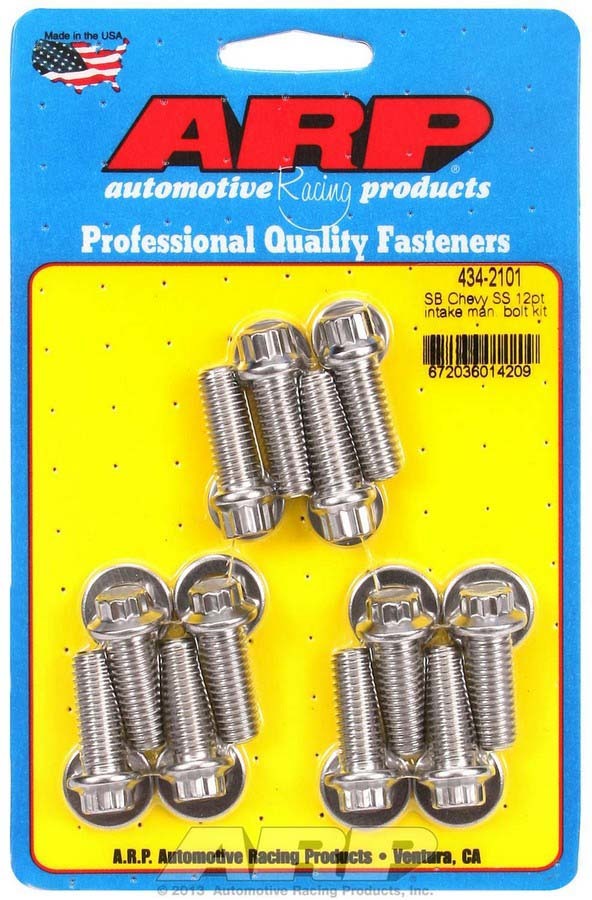 Auto Racing Products 434-2101 SBC S/S Intake Bolt Kit 12pt. Auto Racing Products 434-2101