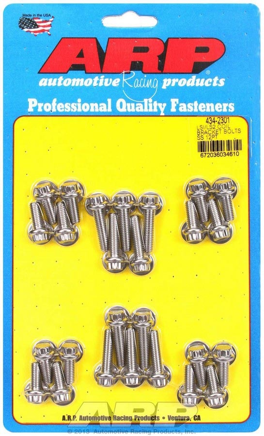 Auto Racing Products 434-2301 S/S Coil Bracket Bolt Kit - 12pt. LS1/LS2 Auto Racing Products 434-2301