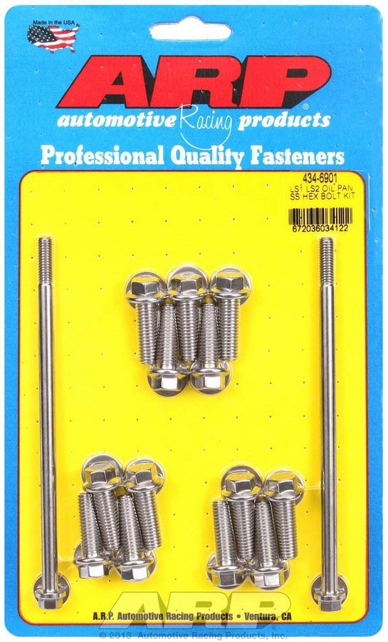 Auto Racing Products 434-6901 S/S Oil Pan Bolt Kit 6pt. LS1/LS2 Auto Racing Products 434-6901