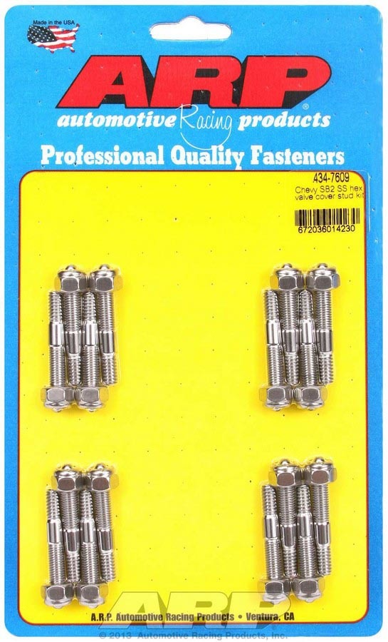 Auto Racing Products 434-7609 S/S Valve Cover Stud Kit 6pt. (16) Auto Racing Products 434-7609