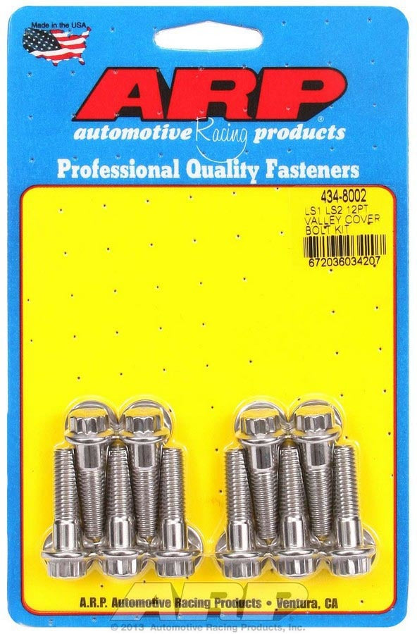 Auto Racing Products 434-8002 S/S Valley Cover Bolt Kit - 12pt. LS1/LS2 Auto Racing Products 434-8002