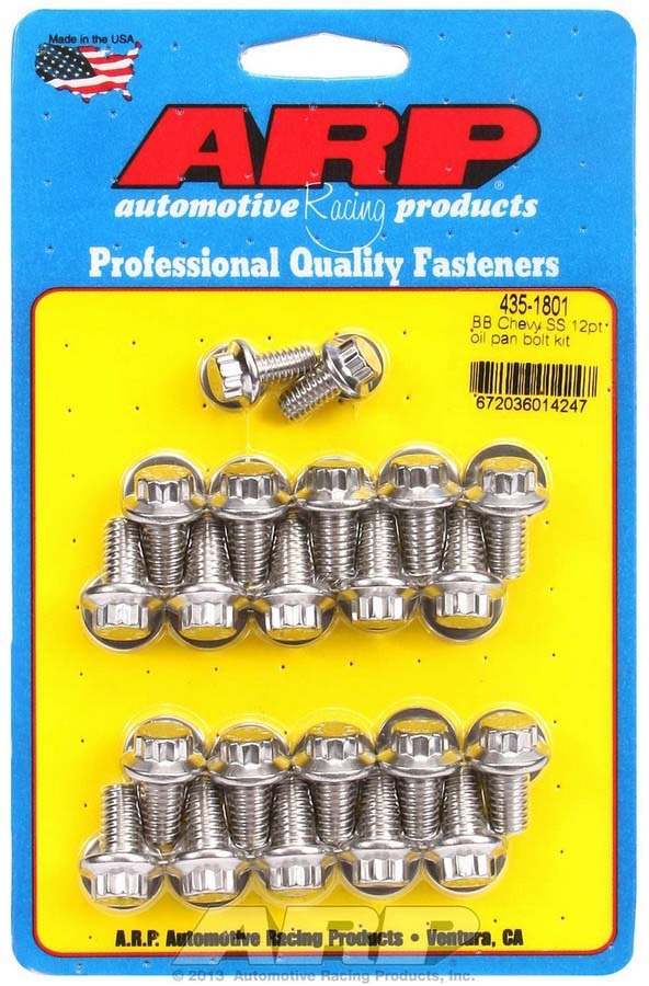 Auto Racing Products 435-1801 BBC S/S Oil Pan Bolt Kit 12pt. Auto Racing Products 435-1801