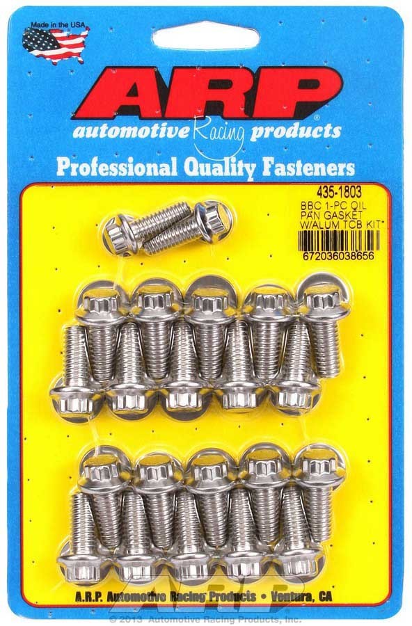 Auto Racing Products 435-1803 BBC S/S Oil Pan Bolt Kit 12pt. Auto Racing Products 435-1803