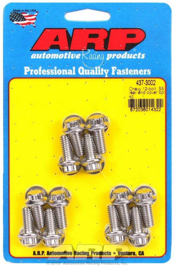 Auto Racing Products 437-3002 S/S Rear End Cover Bolt Kit - 12-Bolt Chevy Auto Racing Products 437-3002