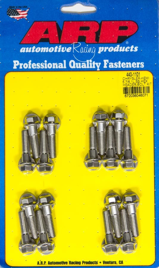 Auto Racing Products 440-1101 Header Bolt Kit 6pt Mopar 5.7/6.1L Hemi Auto Racing Products 440-1101
