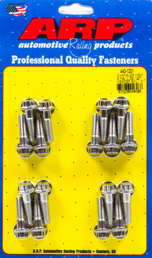 Auto Racing Products 440-1201 Header Bolt Kit 12pt Mopar 5.7/6.1L Hemi Auto Racing Products 440-1201