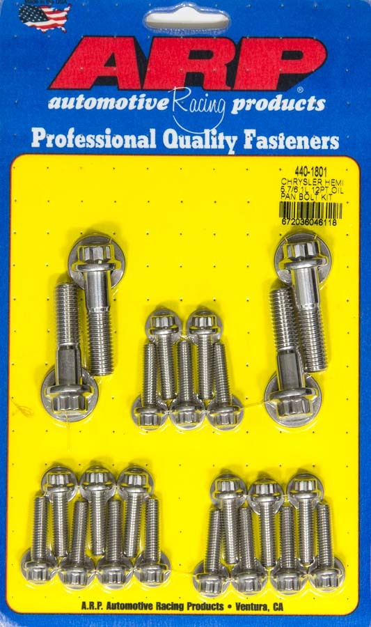 Auto Racing Products 440-1801 Oil Pan 12pt Bolt Kit Mopar 5.7L/6.1L Hemi Auto Racing Products 440-1801