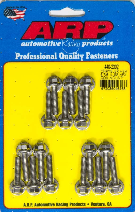 Auto Racing Products 440-2302 Coil Bracket Bolt Kit 6pt Mopar 5.7/6.1L Hemi Auto Racing Products 440-2302