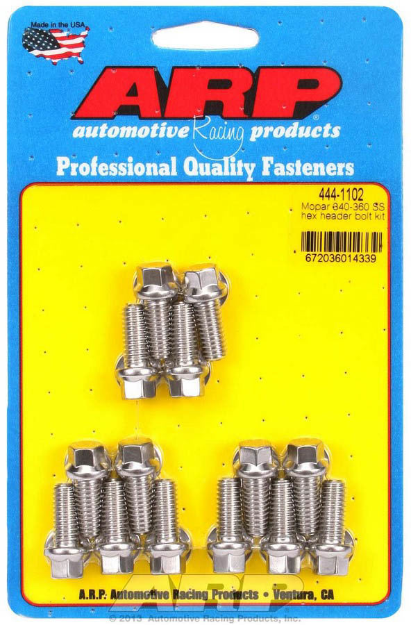 Auto Racing Products 444-1102 S/S Header Bolt Kit - 5/16 x .750 UHL (14) Auto Racing Products 444-1102